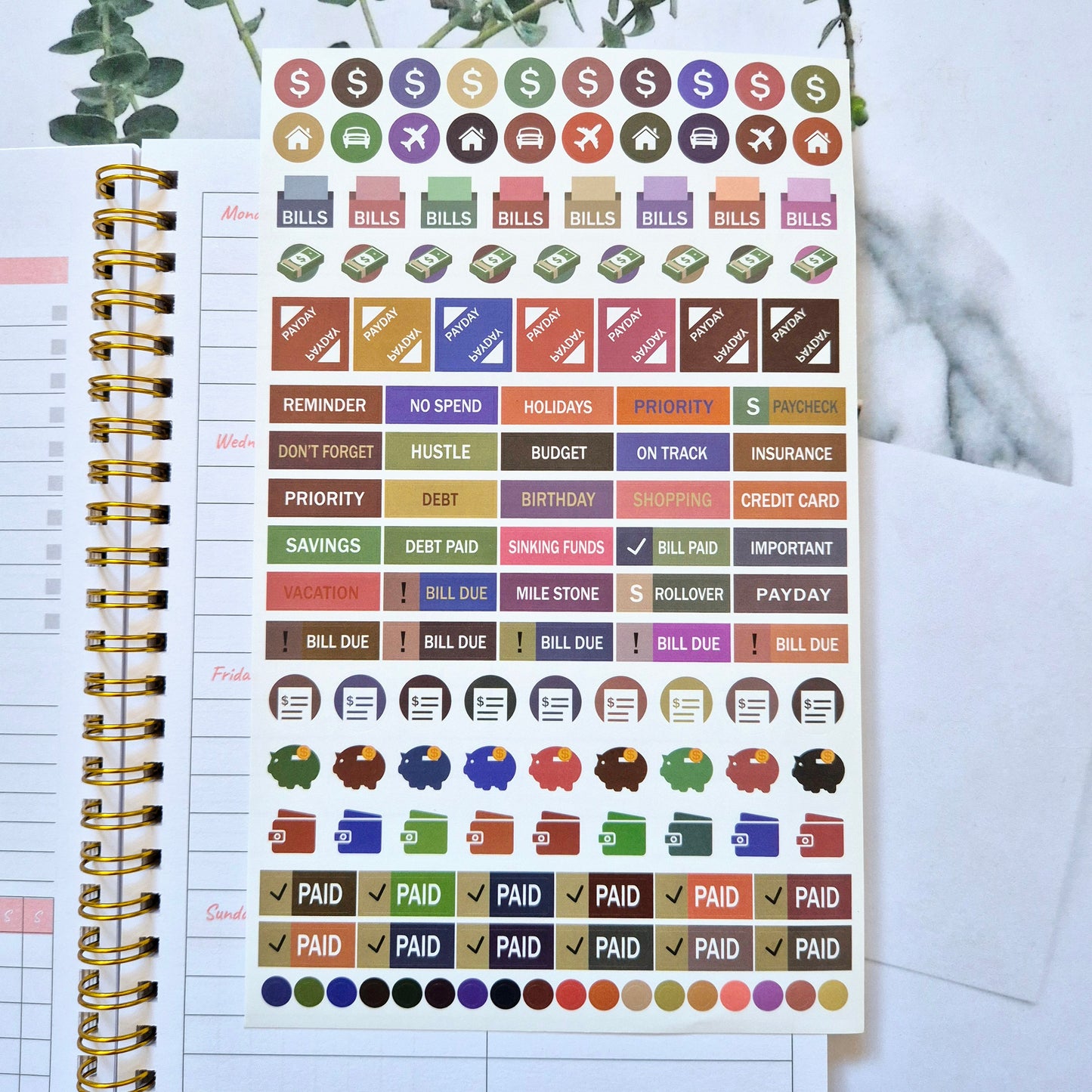Weekly Planner with Organisational Stickers