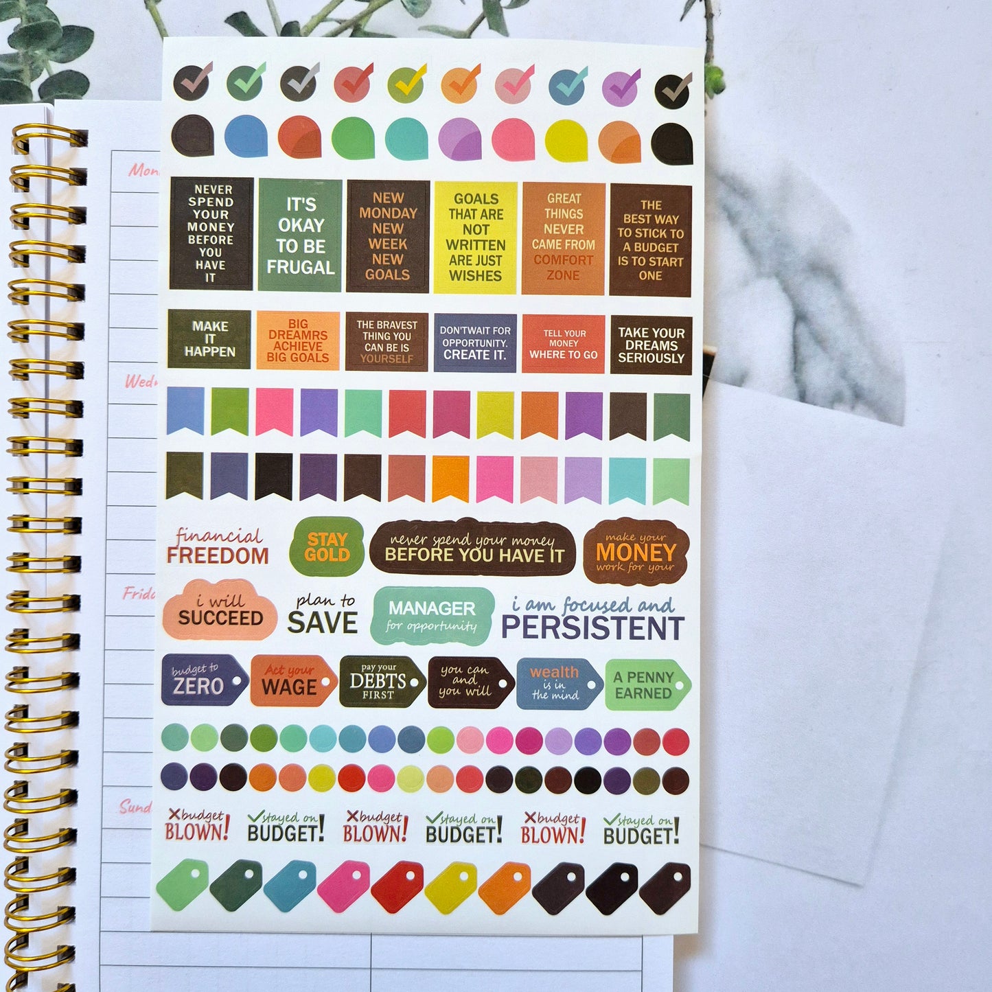 Weekly Planner with Organisational Stickers