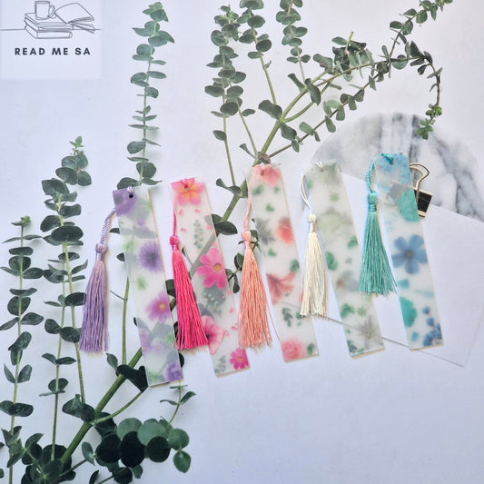 Perspex Flower Tassle Bookmark