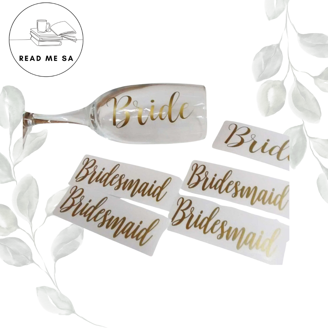 Custom Vinyl Bridesmaids Labels - Pack of 18 Script Font