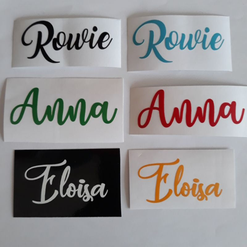 Custom Vinyl Name Labels