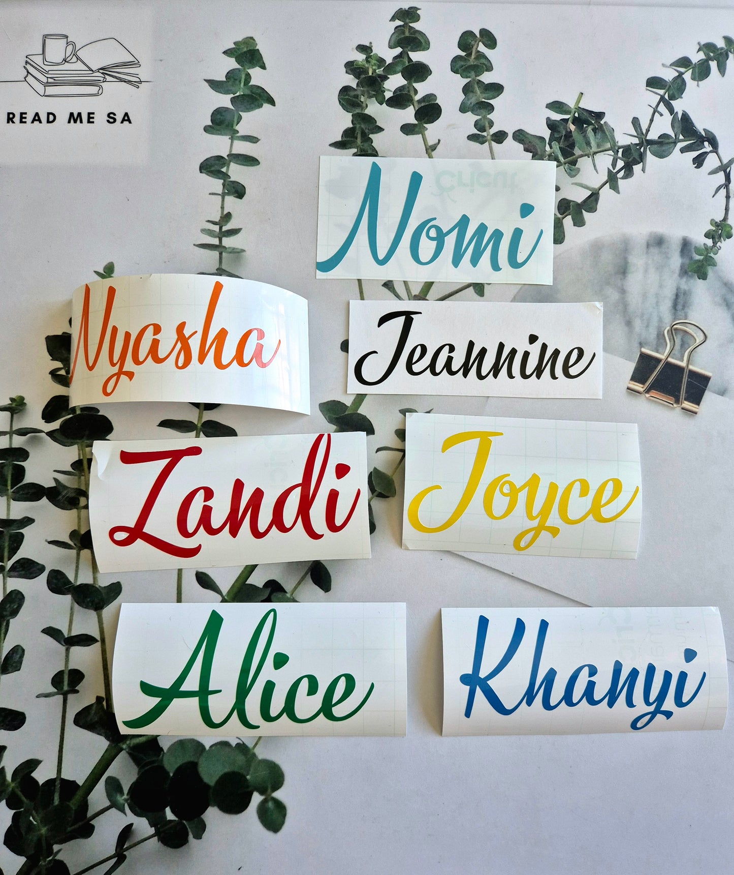 Custom Vinyl Name Labels